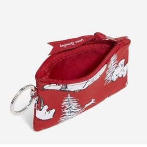Vera Bradley Zip ID Case, Beary Merry Red